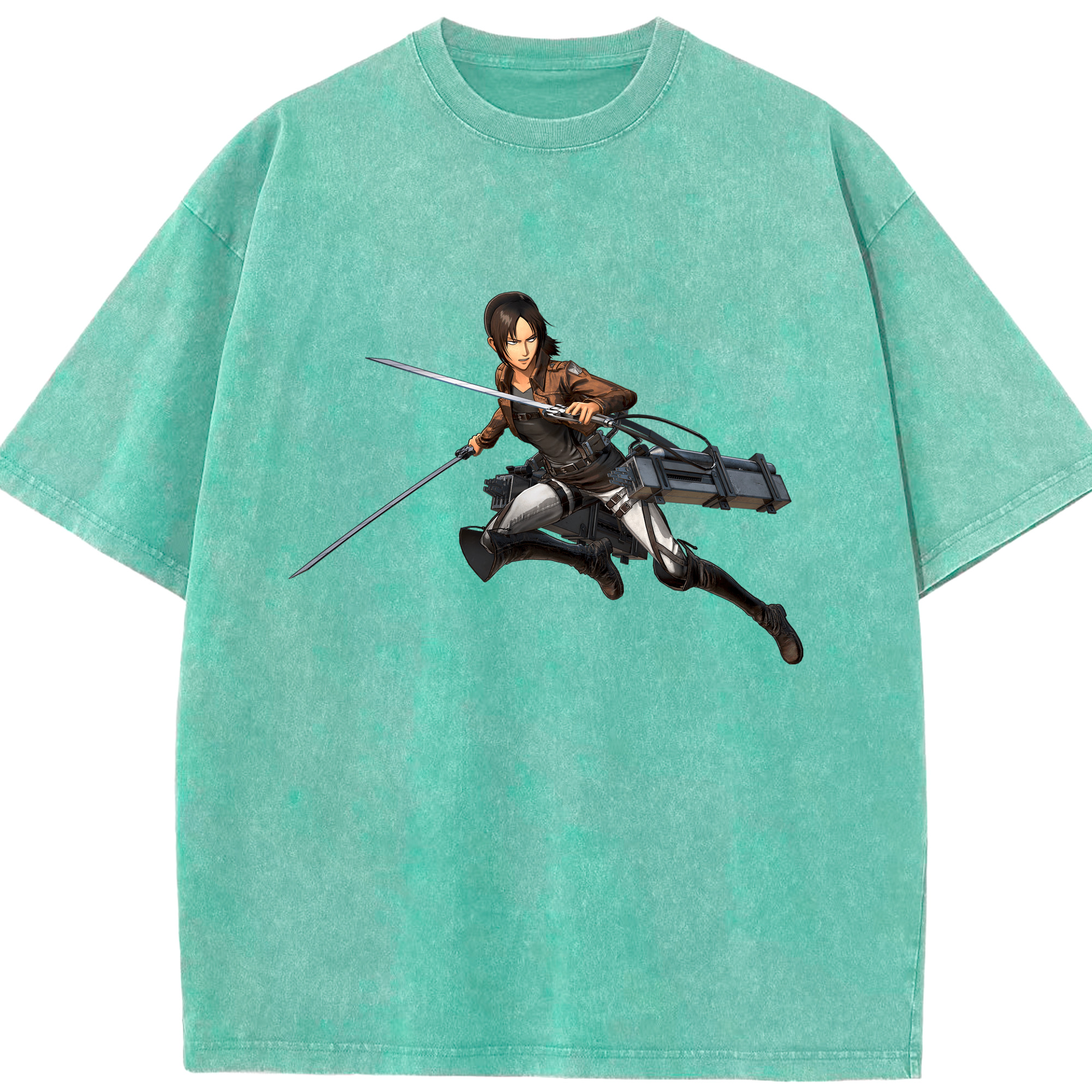 （画像用） 進撃の巨人 Attack on Titan 綿100% ヴィンテージ風 半袖Tシャツ（フロントプリント）